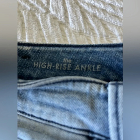 Liverpool Jeans Womens 2/26 Blue Denim Button Fly Hi Rise Ankle Stretch - Picture 4 of 7